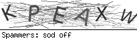 Captcha spam prevention image