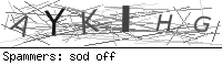 Captcha spam prevention image
