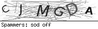 Captcha spam prevention image