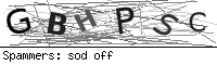 Captcha spam prevention image